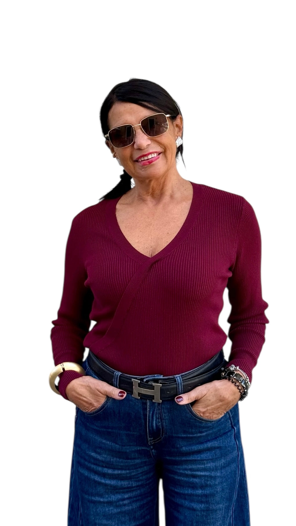 MAGLIA NORA BORDEAUX