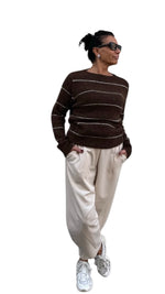 PULL RIGA CIOCCOLATO