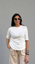 PULL MANICA 3/4 BIANCO