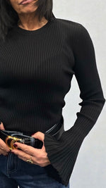 MAGLIA TULIPANO NERA