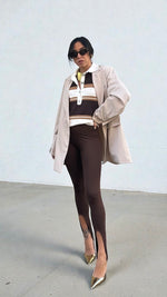 LEGGINS CON STAFFA CIOCCOLATO