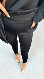 LEGGINS CON STAFFA NERO