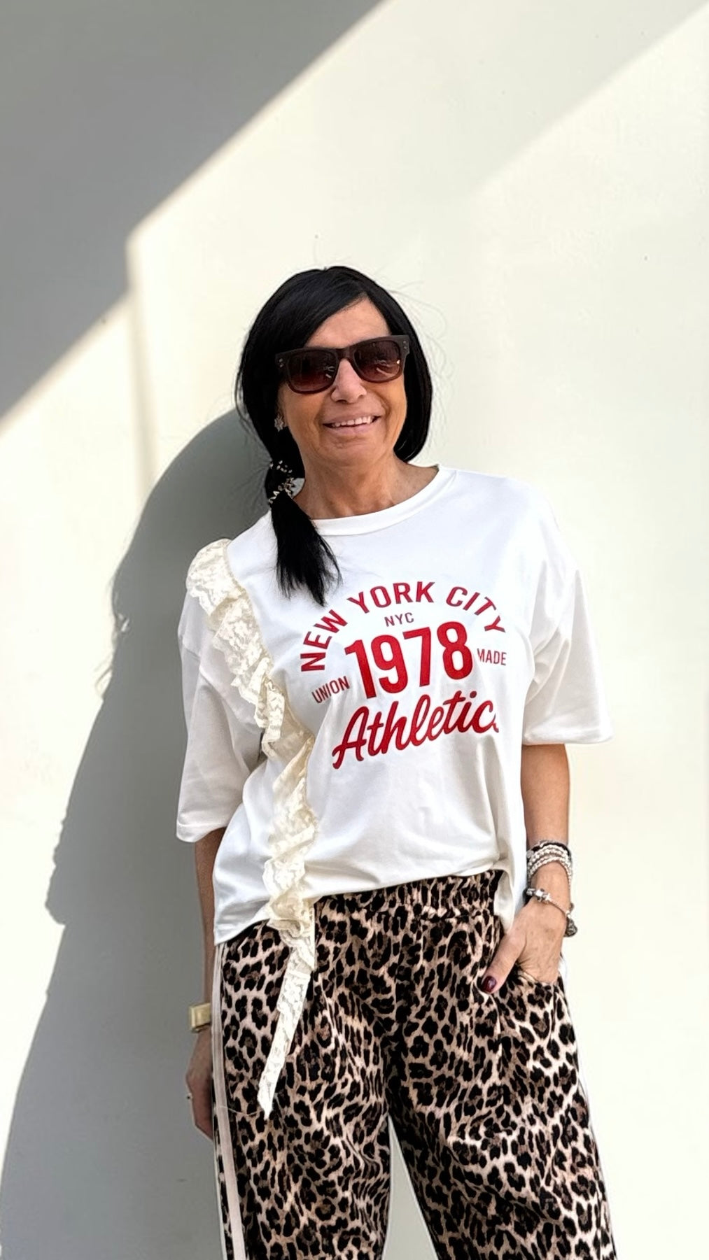 T-SHIRT SCRITTA E ROUGE