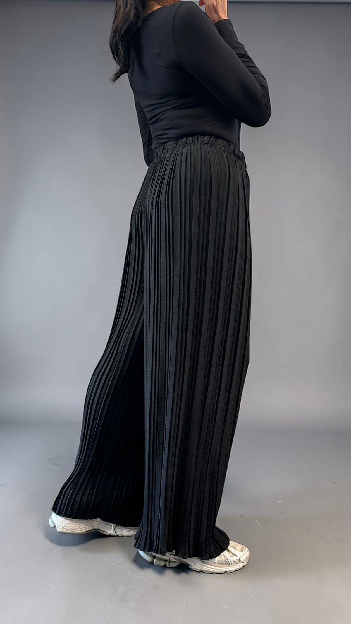 PANTALONE PLISSE' NERO