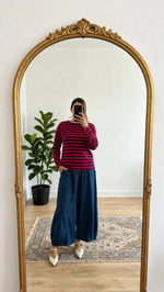 T-SHIRT AMARA RIGA ROSSA E BLU