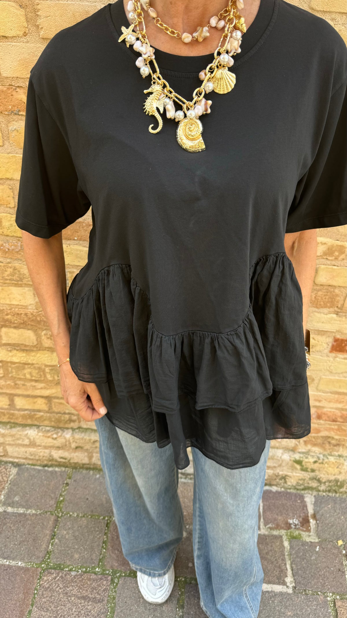 T-SHIRT VOLANT NERA