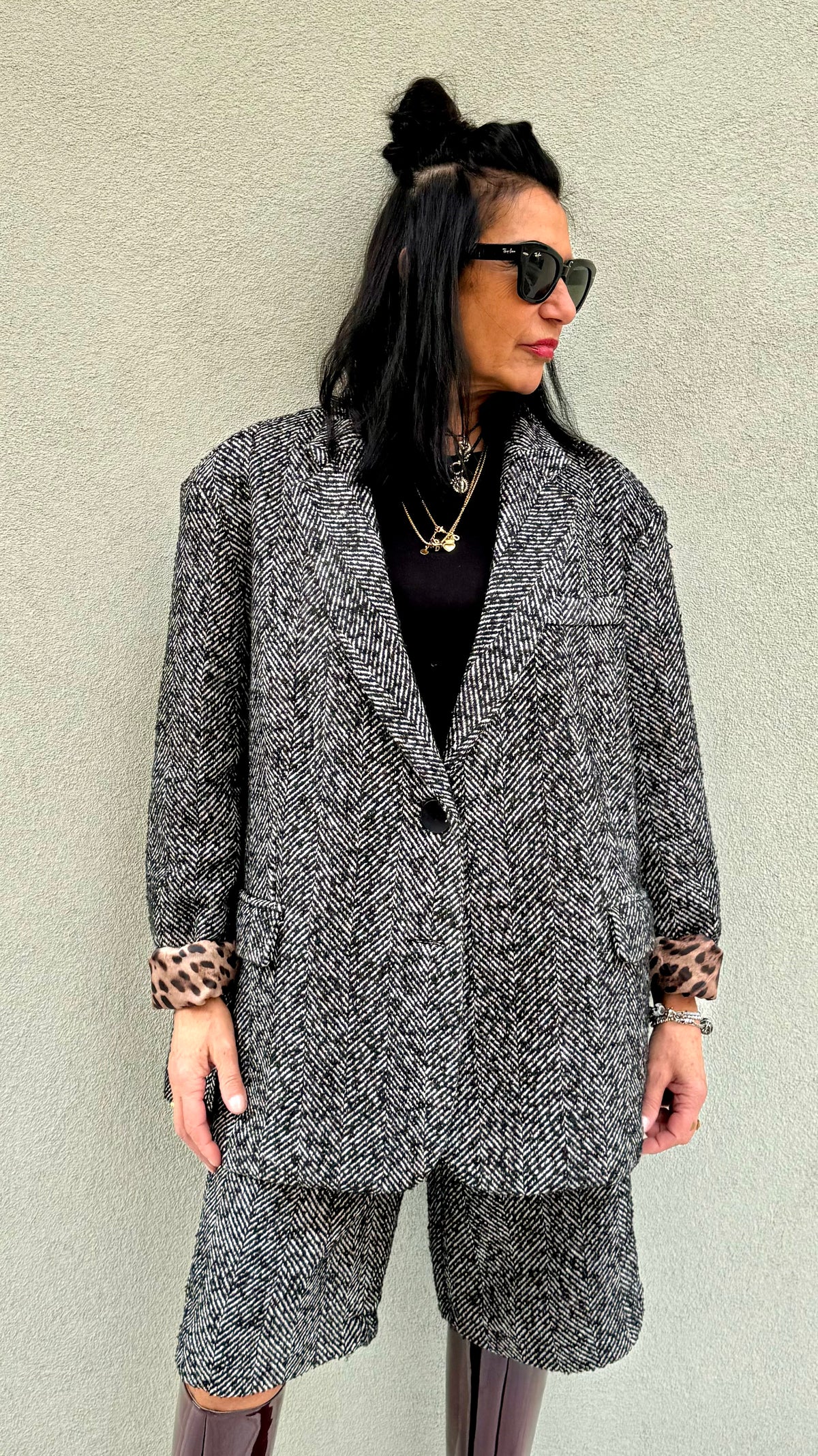MAXI BLAZER SPINATO