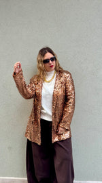 BLAZER IN PAILLETTES BRONZO