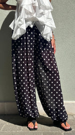 PANTALONE POIS ORGANZA NERO