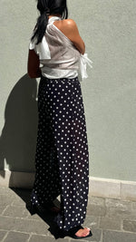 PANTALONE POIS ORGANZA NERO