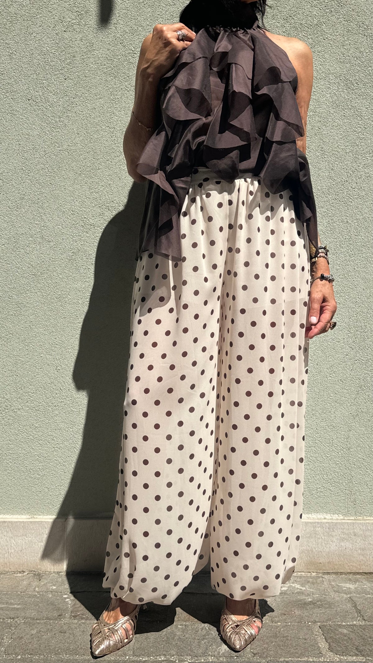 PANTALONE POIS PANNA