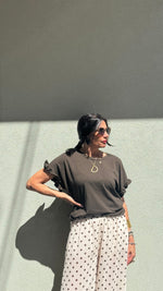 T-SHIRT MIRA VERDE CIOCCOLATO