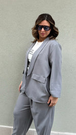 BLAZER GESSATO GRIGIO CHIARO