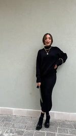 SET IN MAGLIA DONA NERO