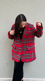 GIACCA TARTAN BASE ROSSA