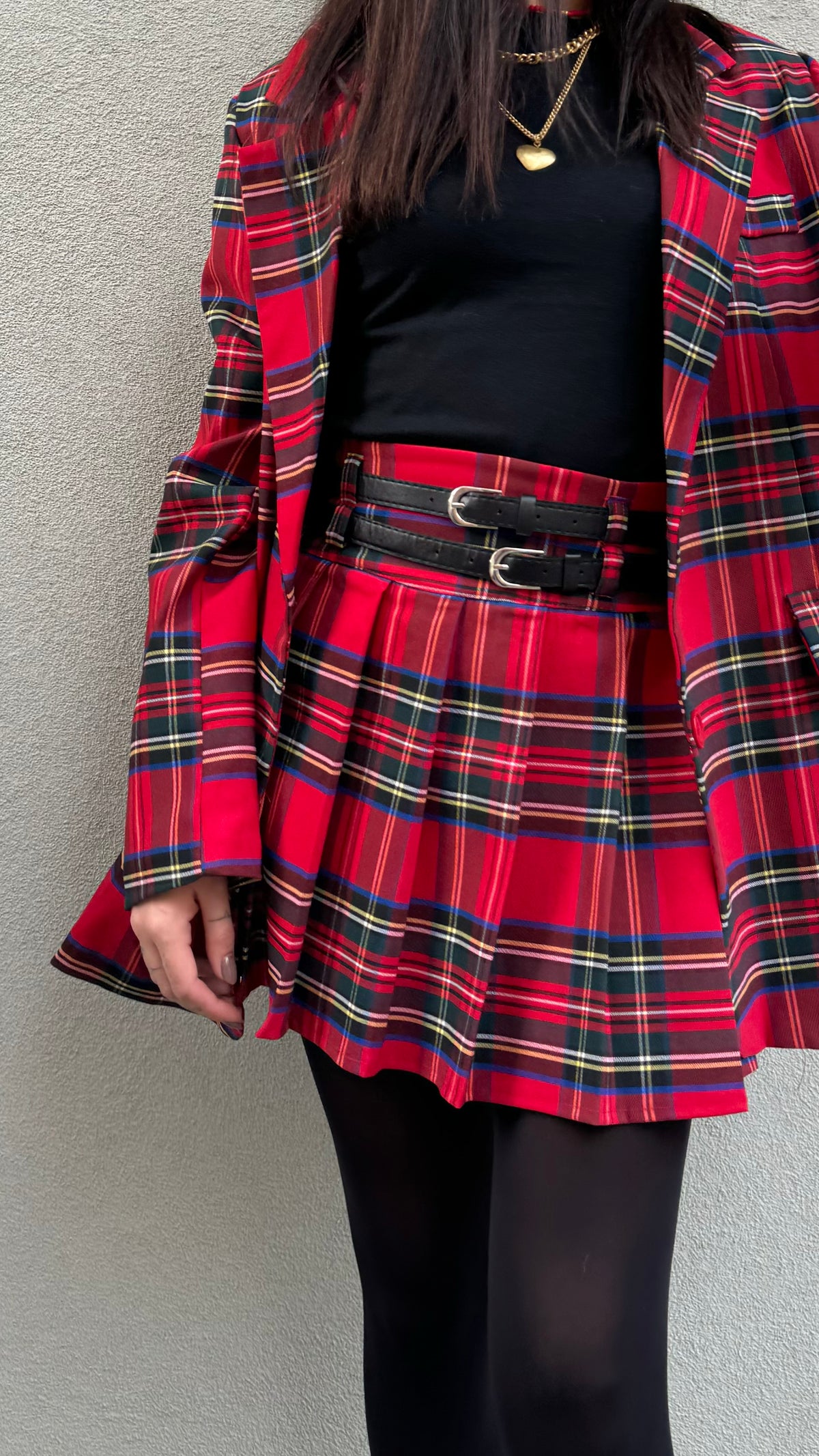 GONNA TARTAN A PIEGHE