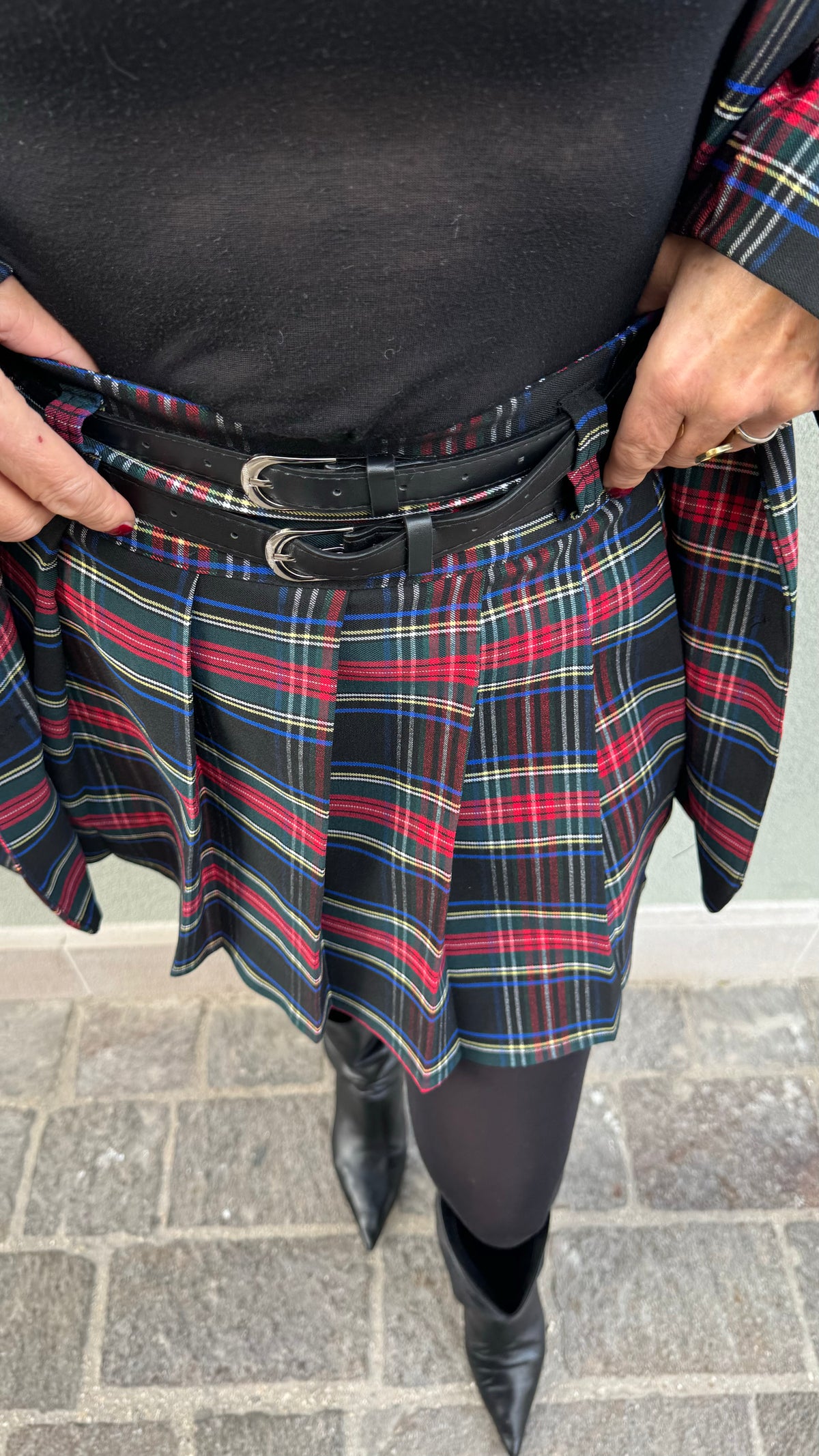 GONNA TARTAN A PIEGHE