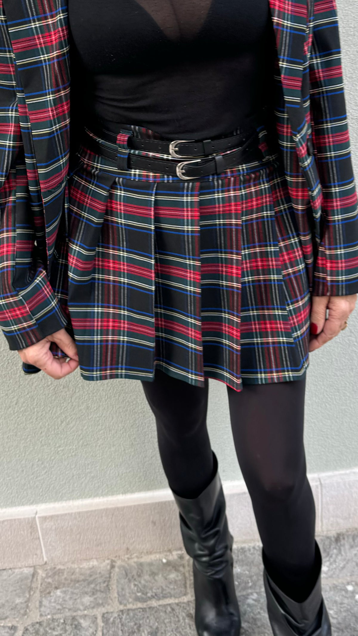 GONNA TARTAN A PIEGHE