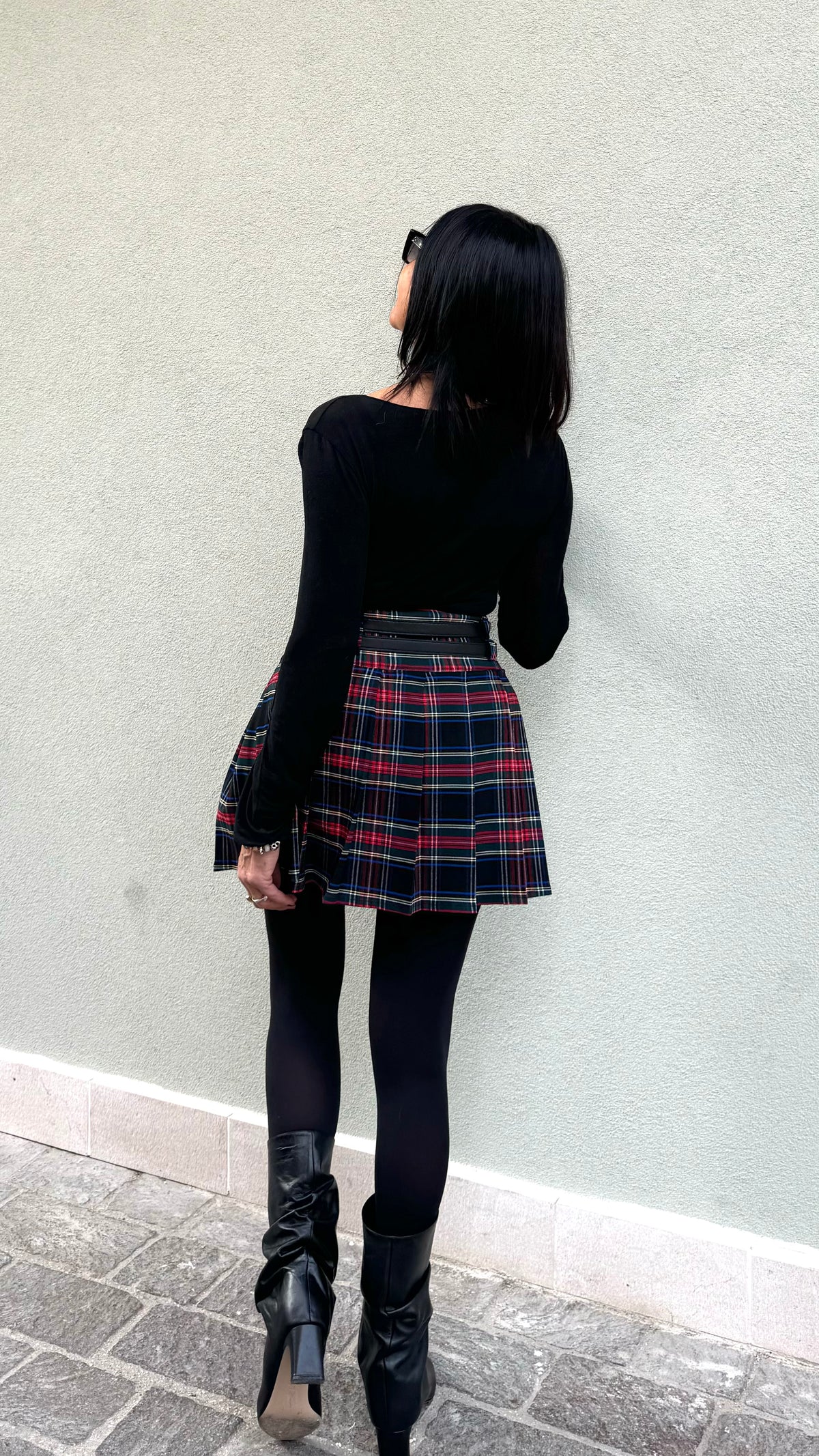 GONNA TARTAN A PIEGHE