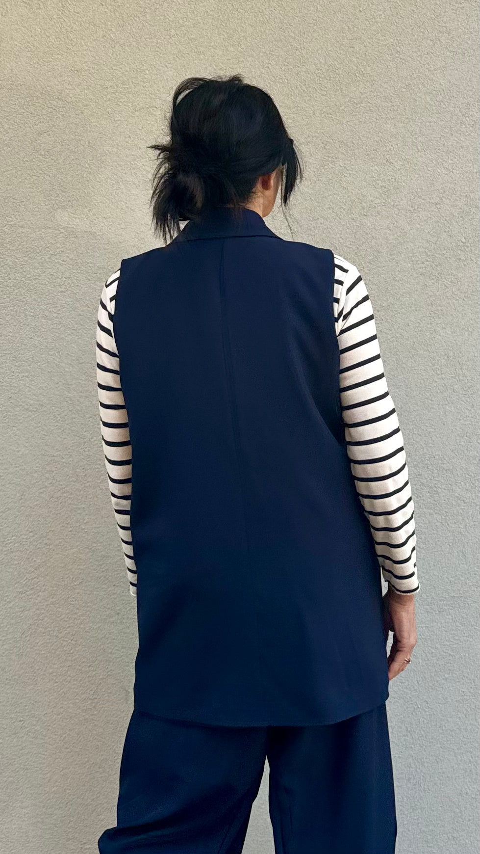 GILET OVERDOPPIOPETTO BLU