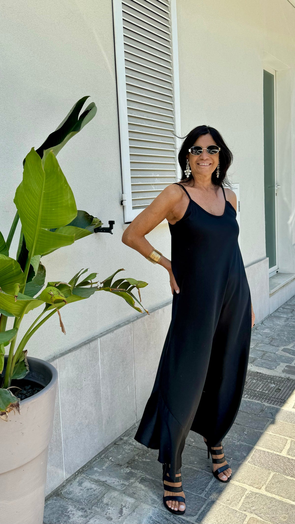 ABITO SATIN NERO