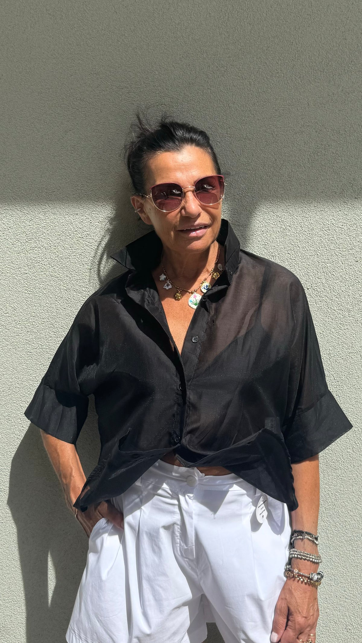 CAMICIA MANICHE NERA