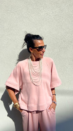 FELPA LARA MANICA CORTA ROSA