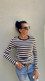 T-SHIRT MONICA RIGABIANCA E CIOCCOLATO