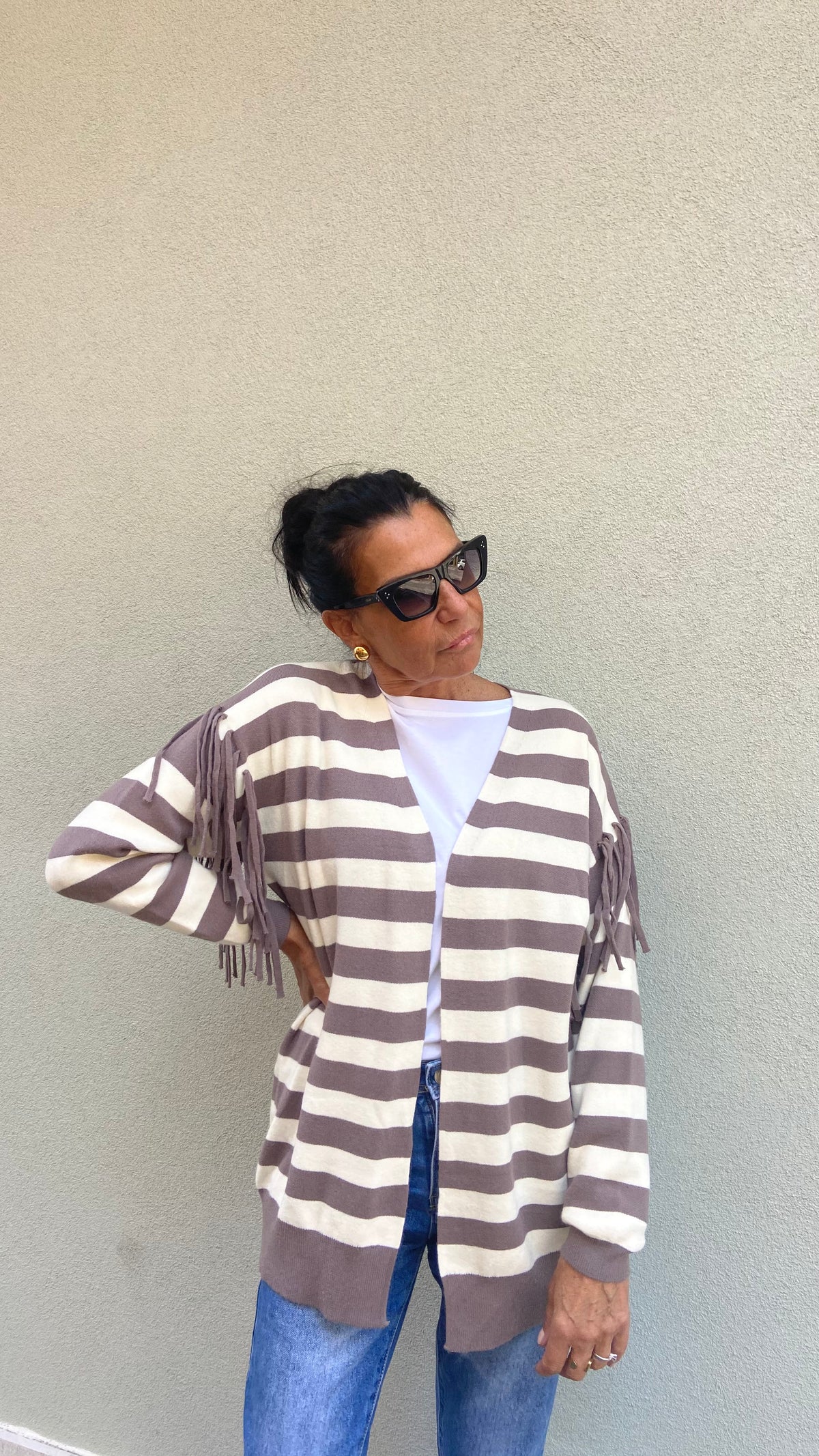 CARDIGAN FRANGIA RIGA FANGO