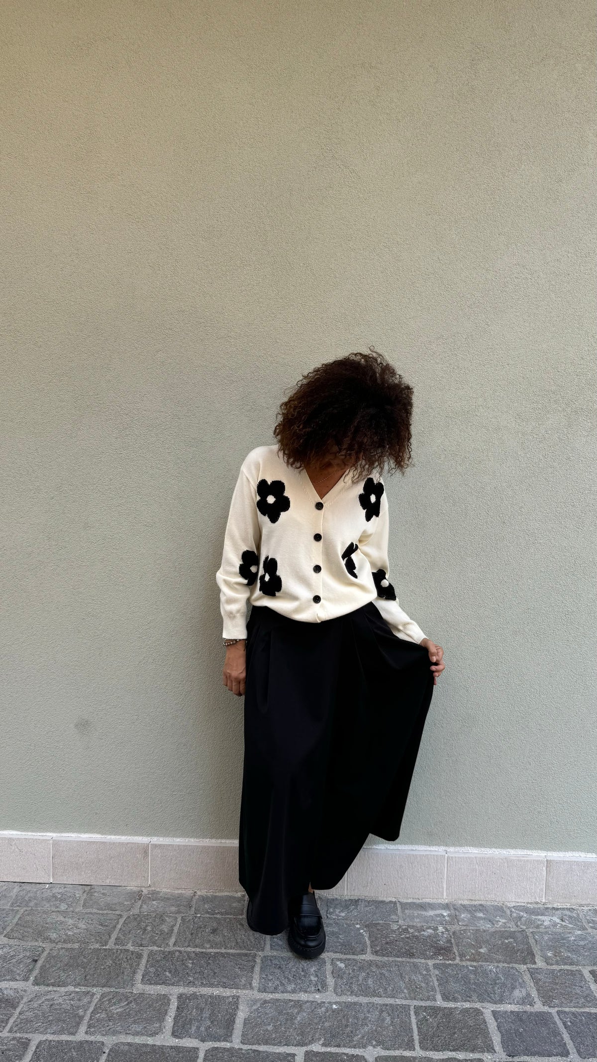 CARDIGAN FIORE BIANCO