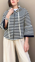 FELPA A RIGHE BIANCA E NERA