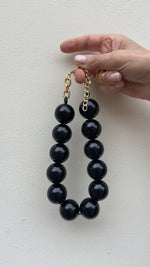 COLLANA MAXI PERLE NERE