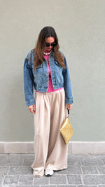 PANTALONE A FARFALLA BEIGE