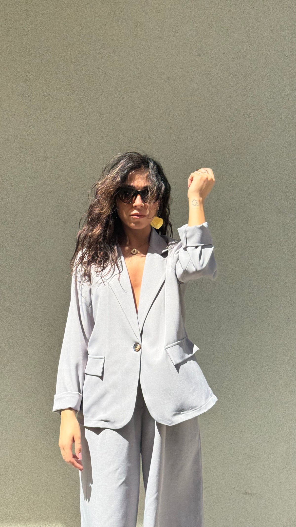 BLAZER GRIGIO PERLA