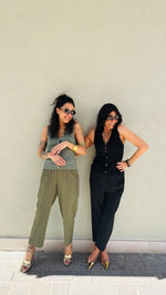 PANTALONE DRITTO SILVIA VERDE MILITARE