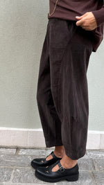 PANTALONE OVETTO IN VELLUTO CIOCCOLATO