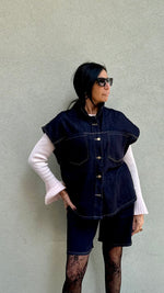 GILET SMANICATO IN DENIM MIS M