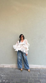 CAMICIA VOLANT BIANCA