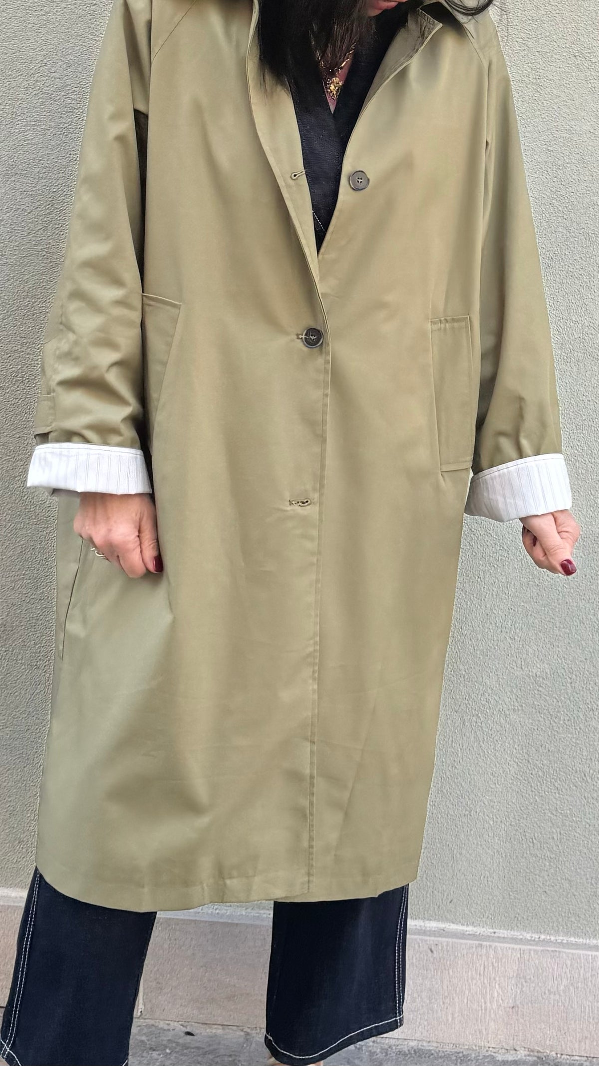 TRENCH MIDI VERDE