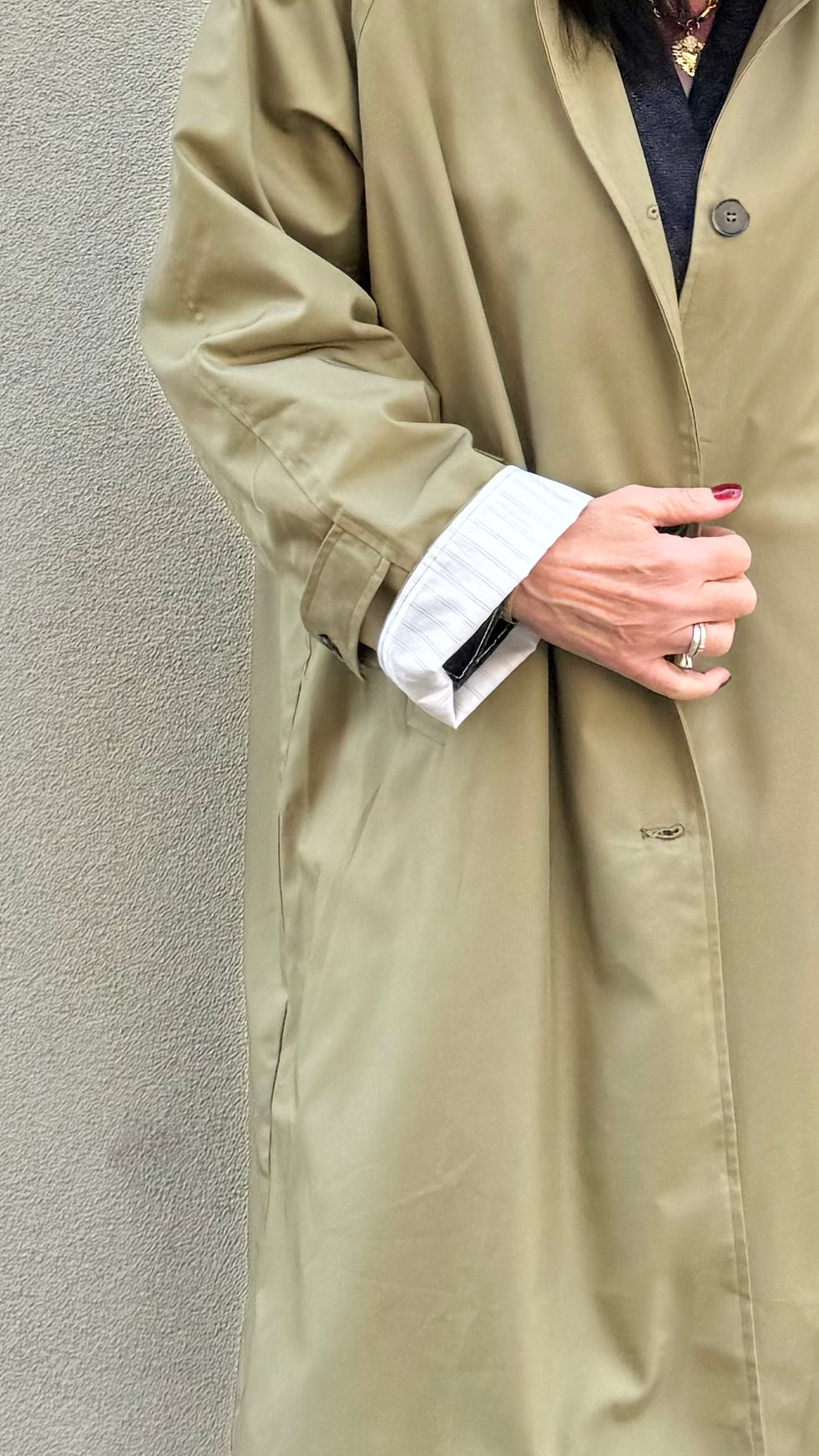 TRENCH MIDI VERDE
