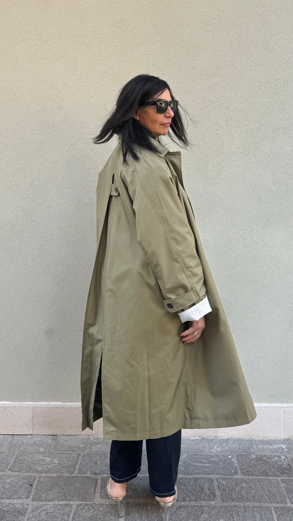 TRENCH MIDI VERDE