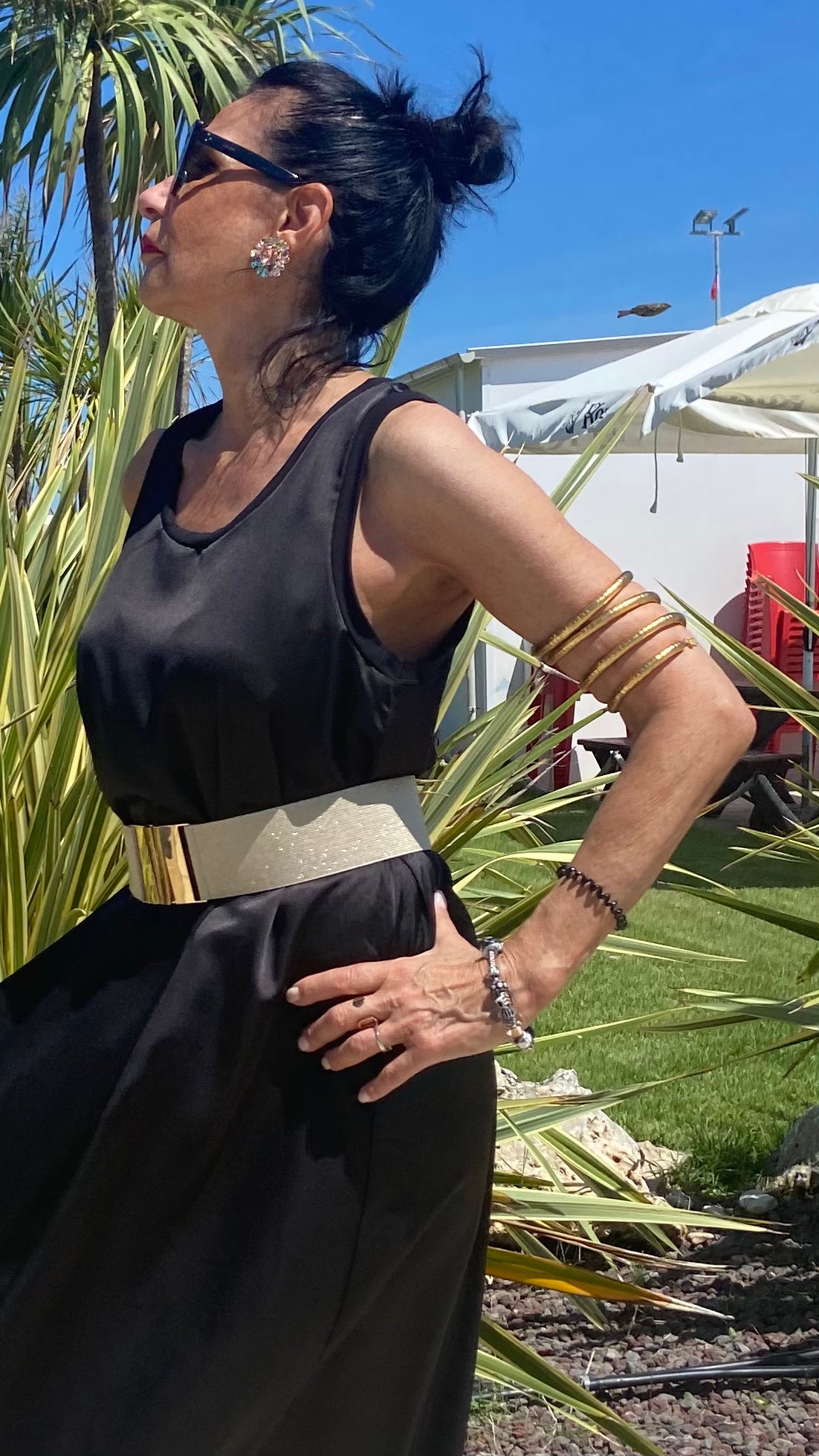 ABITO SATIN NERO