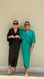 ABITO TESSAIN RASO VERDE SMERALDO