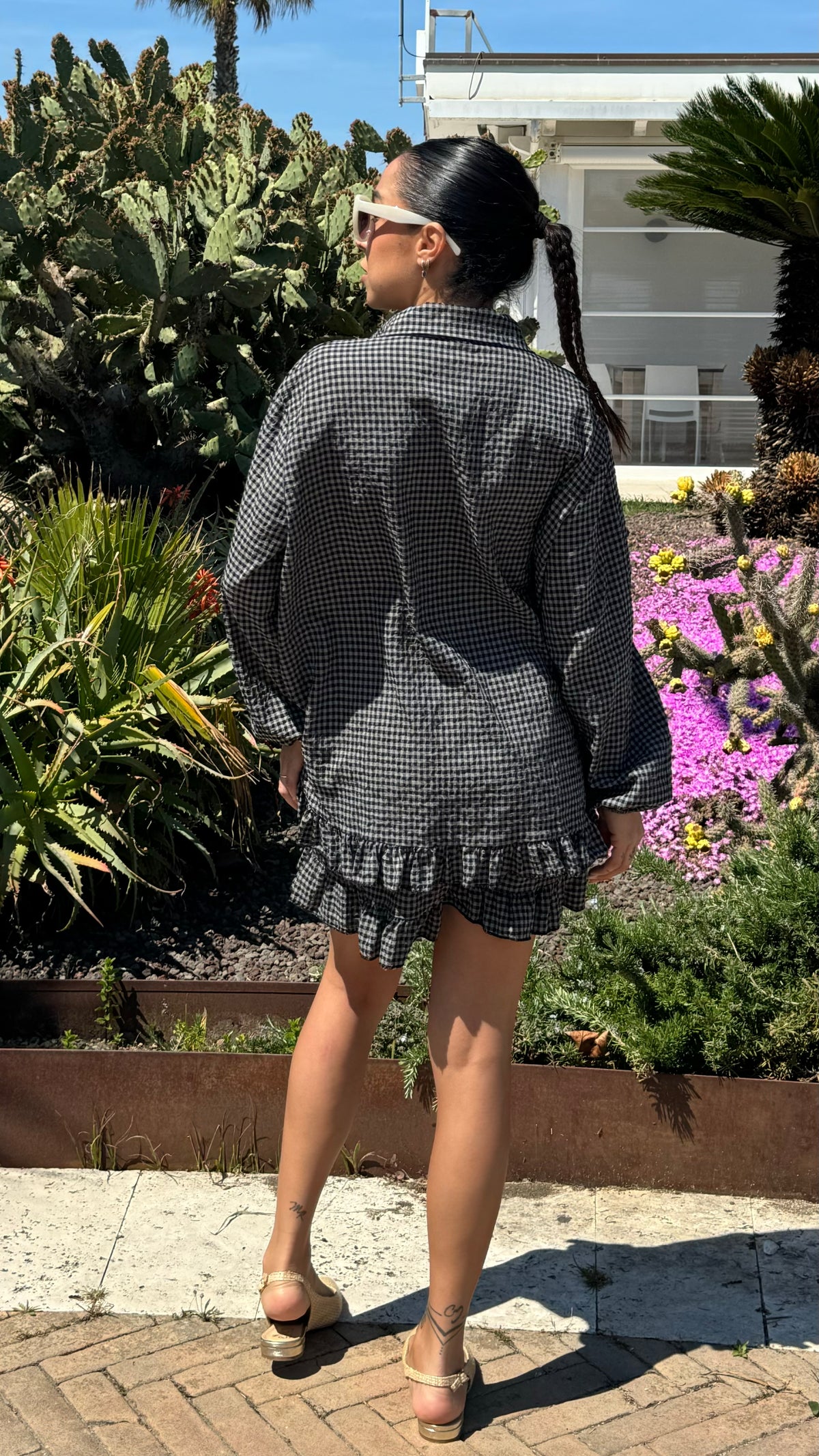 COORDINATO VICHY NERO