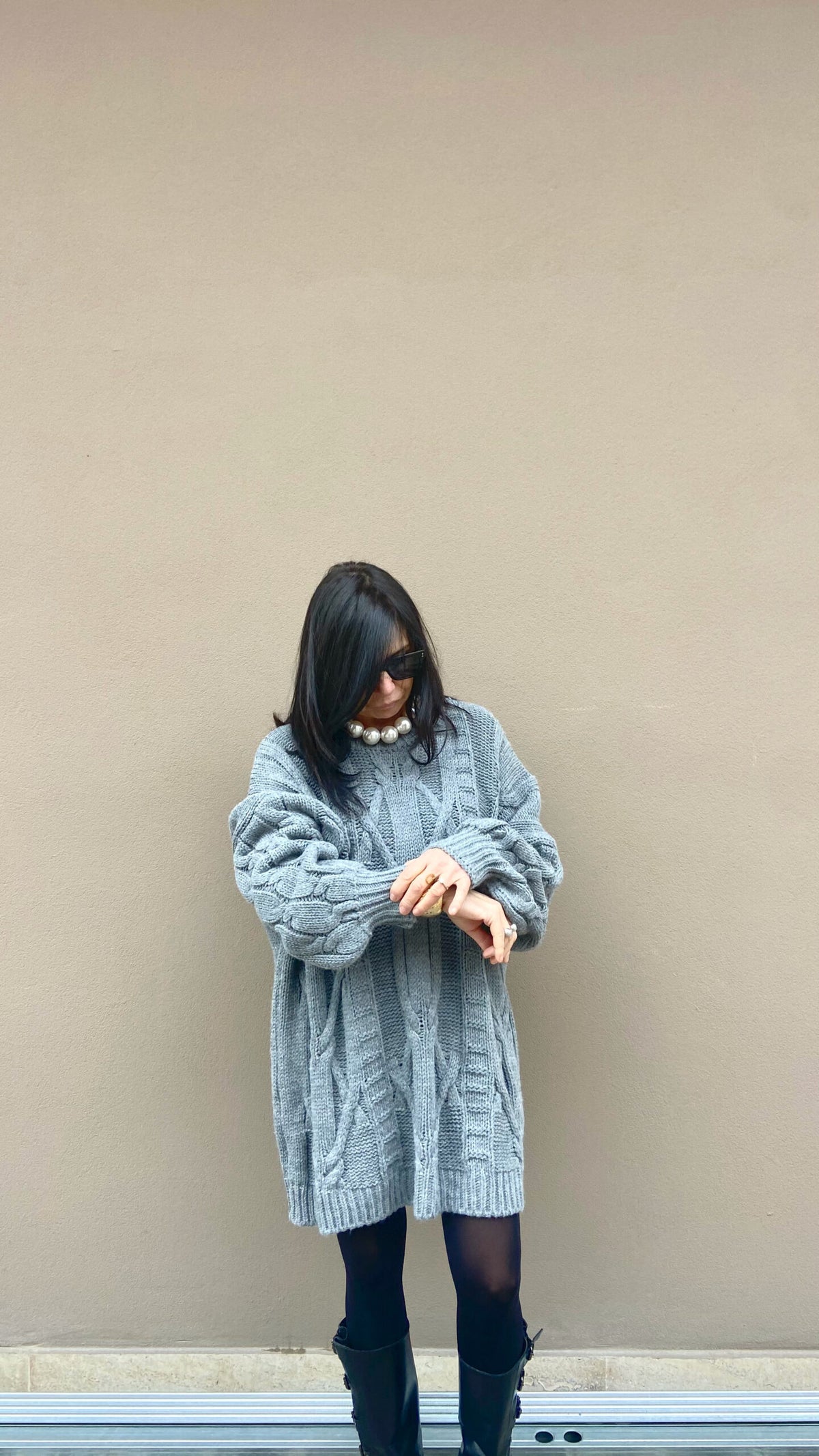MAXI PULL TRECCIA