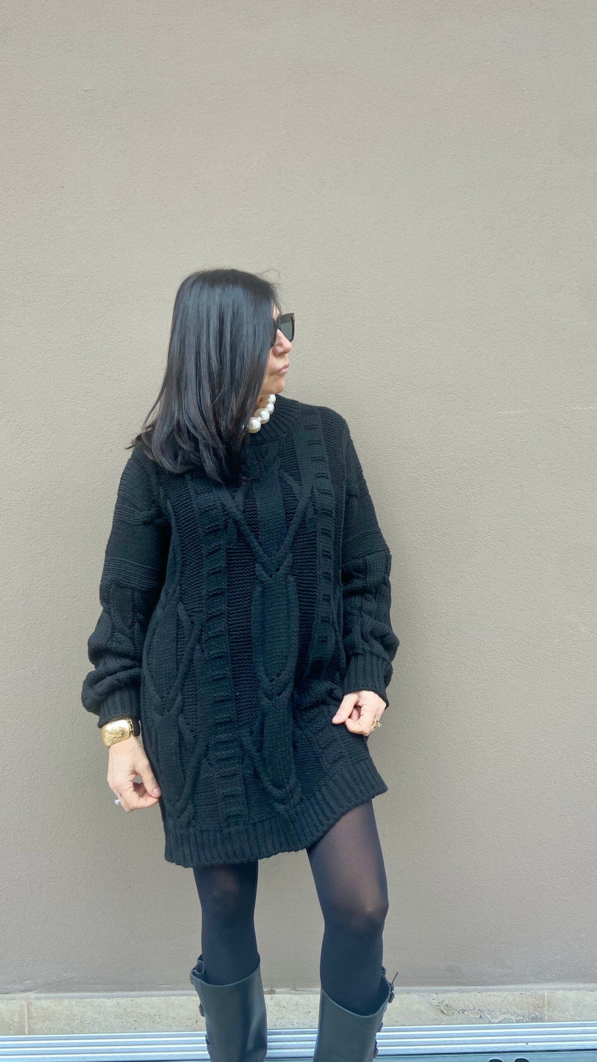 MAXI PULL TRECCIA