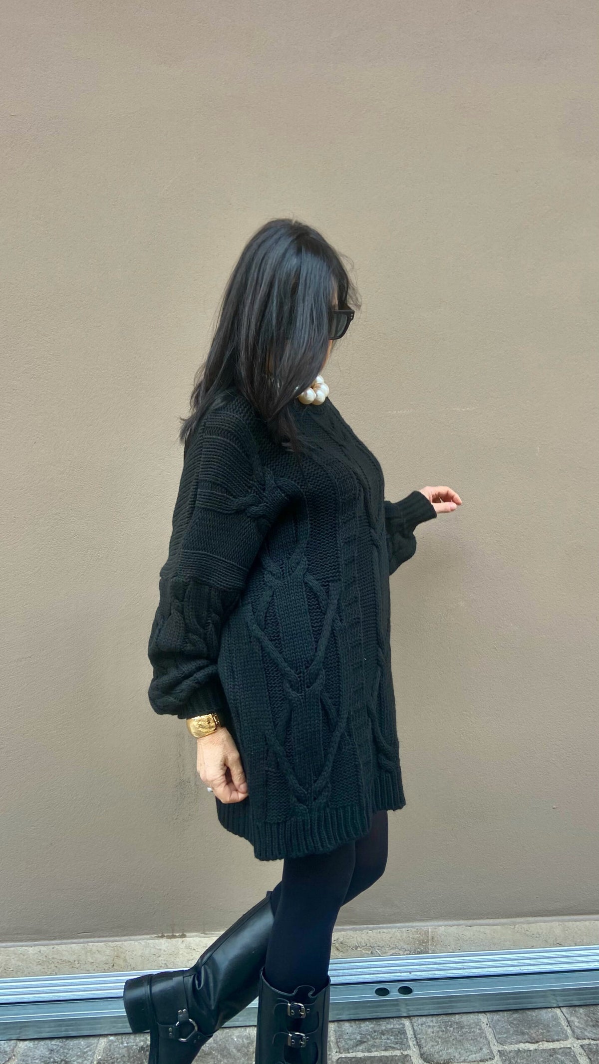 MAXI PULL TRECCIA