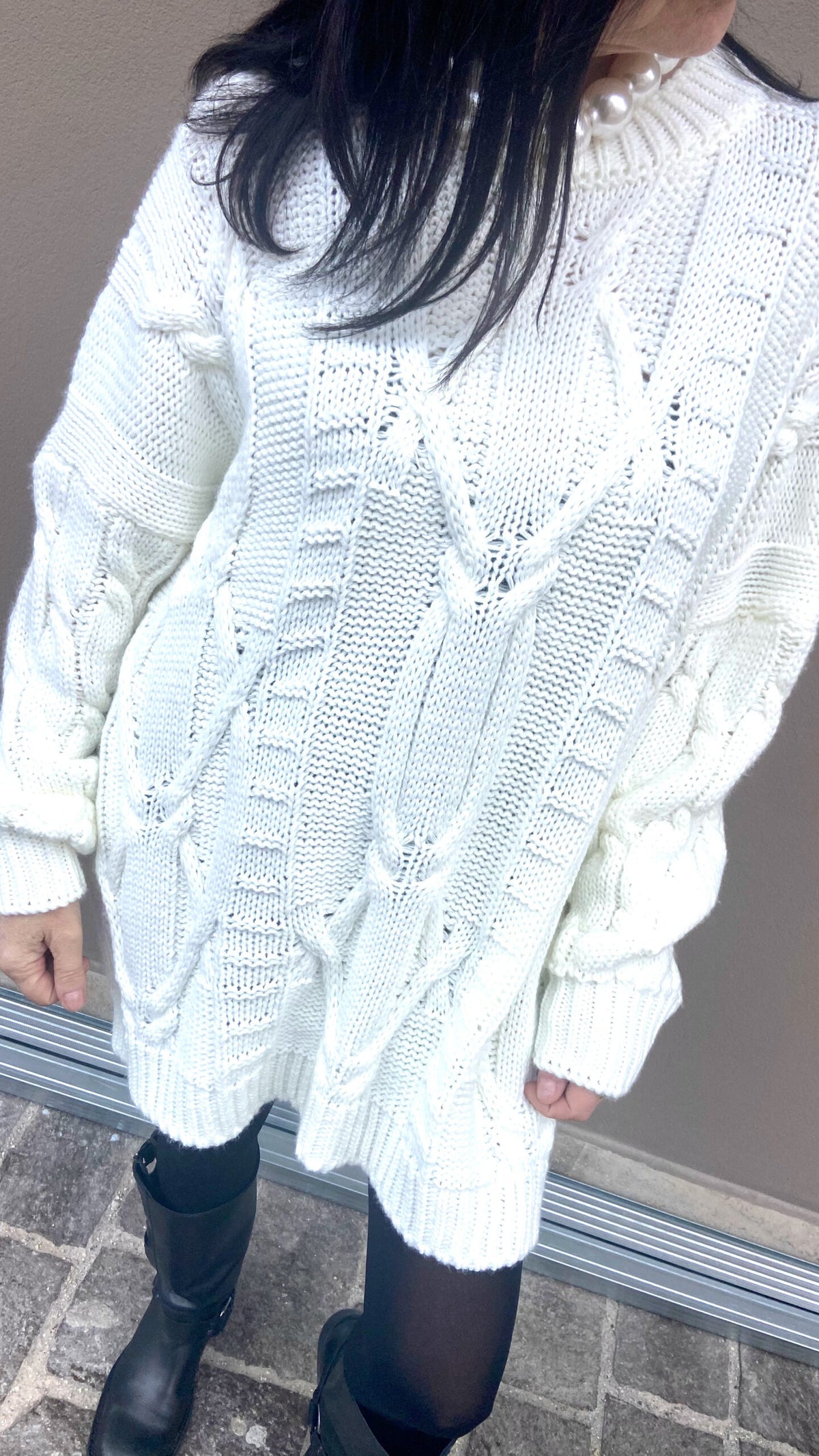 MAXI PULL TRECCIA