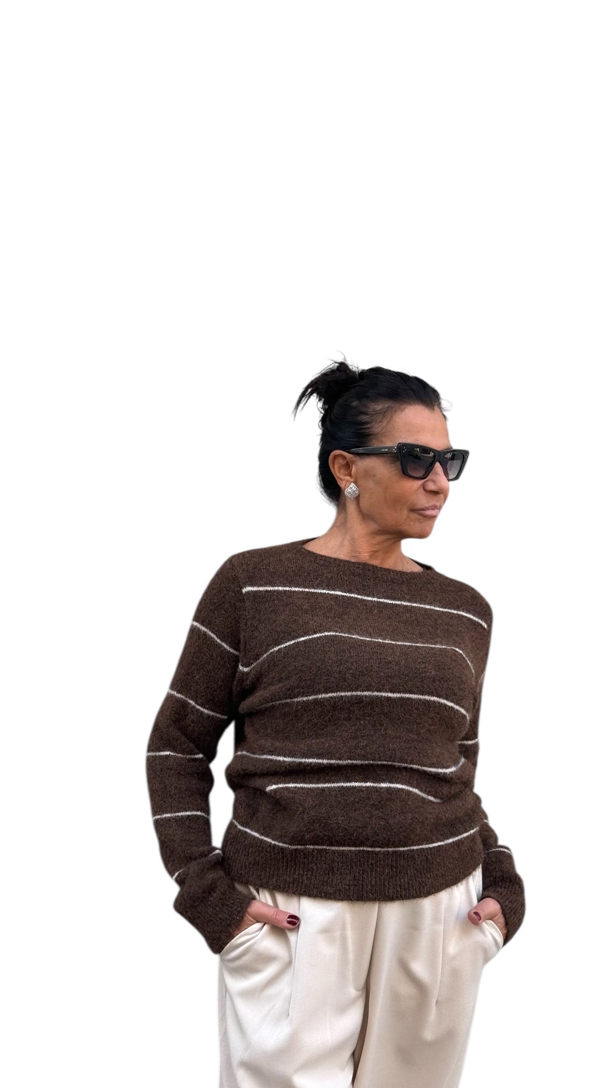 PULL RIGA CIOCCOLATO