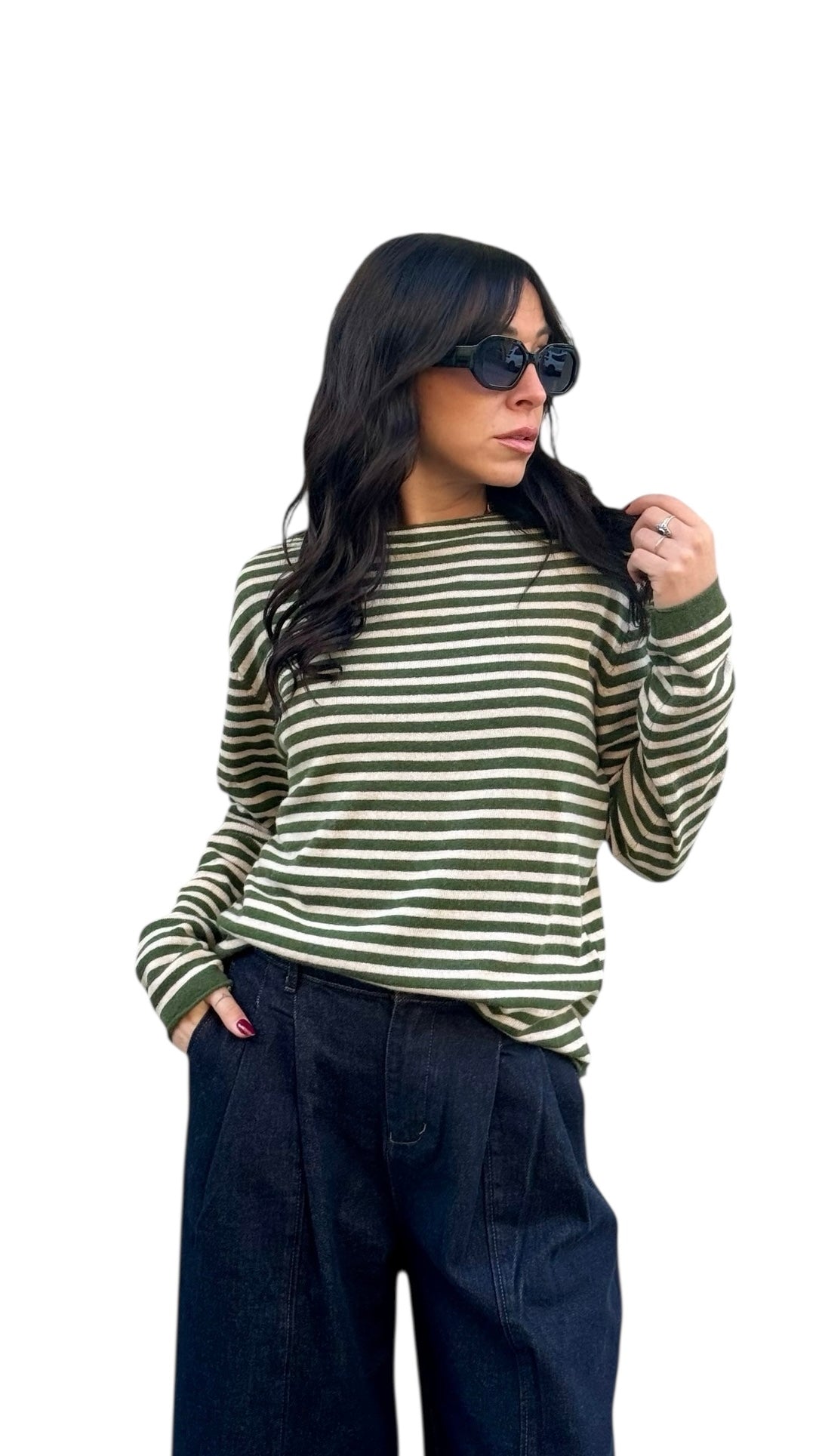 PULL IN CASHMERE RIGA VERDE